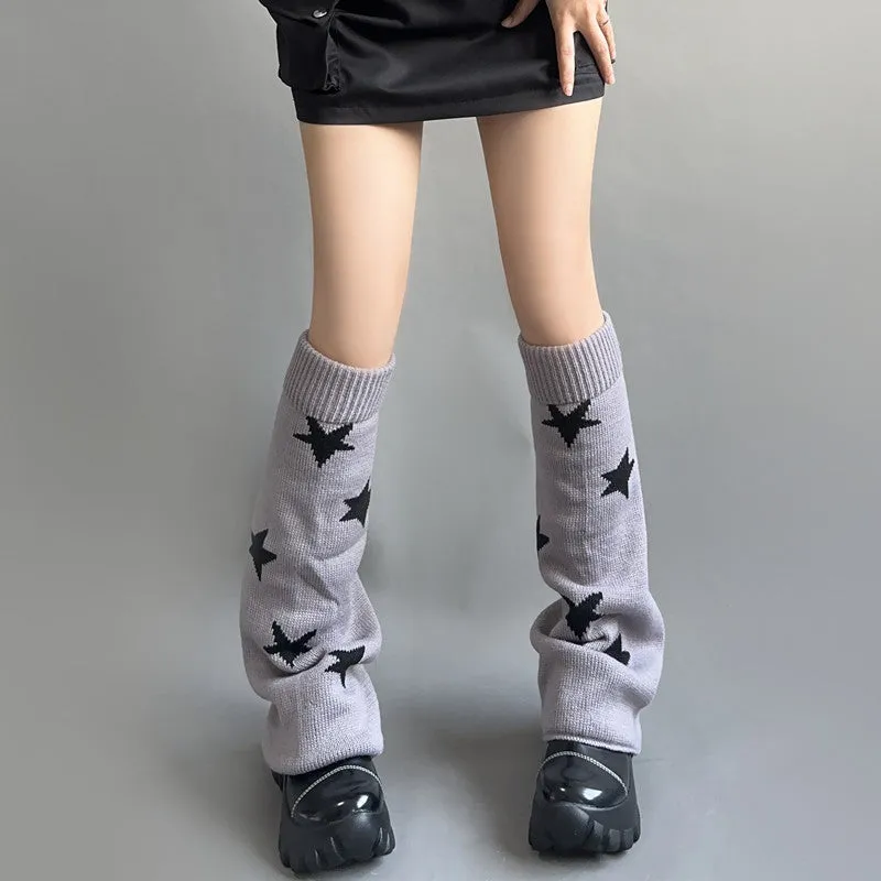 Star Knit Leg Warmers