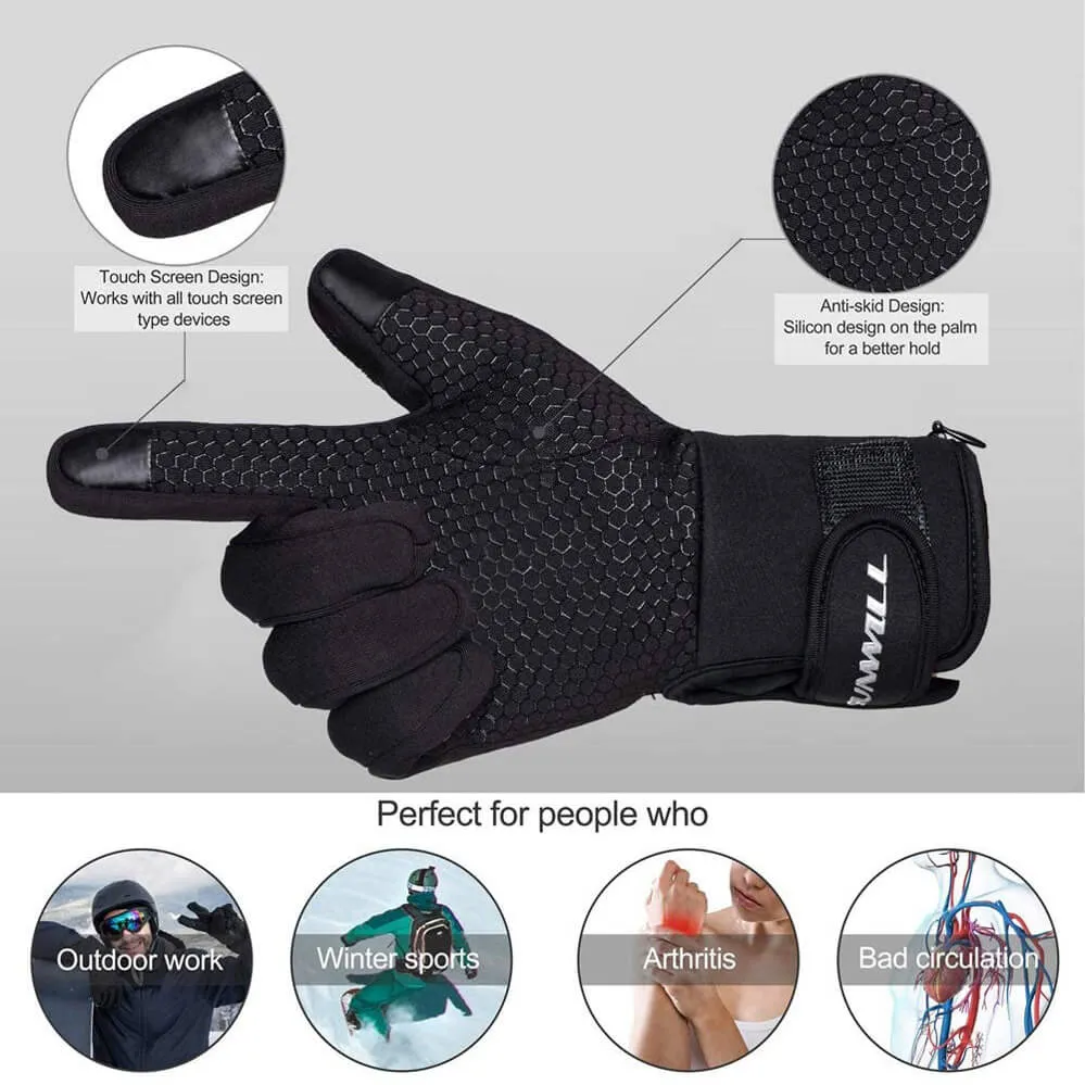 Sunwill Rechargeable Electric Finger Touch Screen Thin Heated Gloves | Heated Gloves Liners