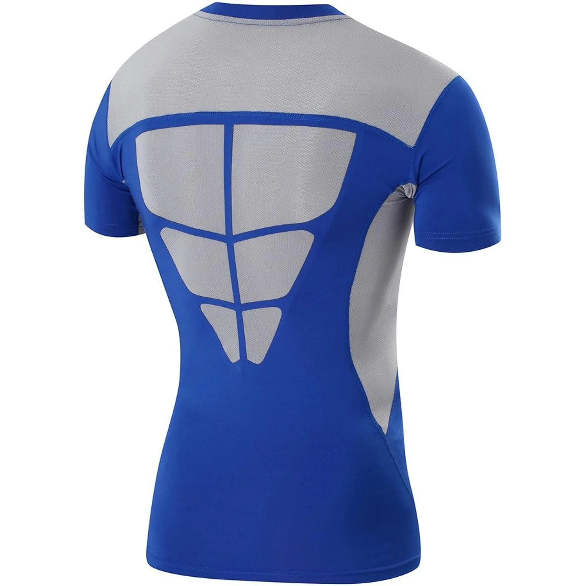 TCA FX Laser Mens Short Sleeve Compression Top - Blue