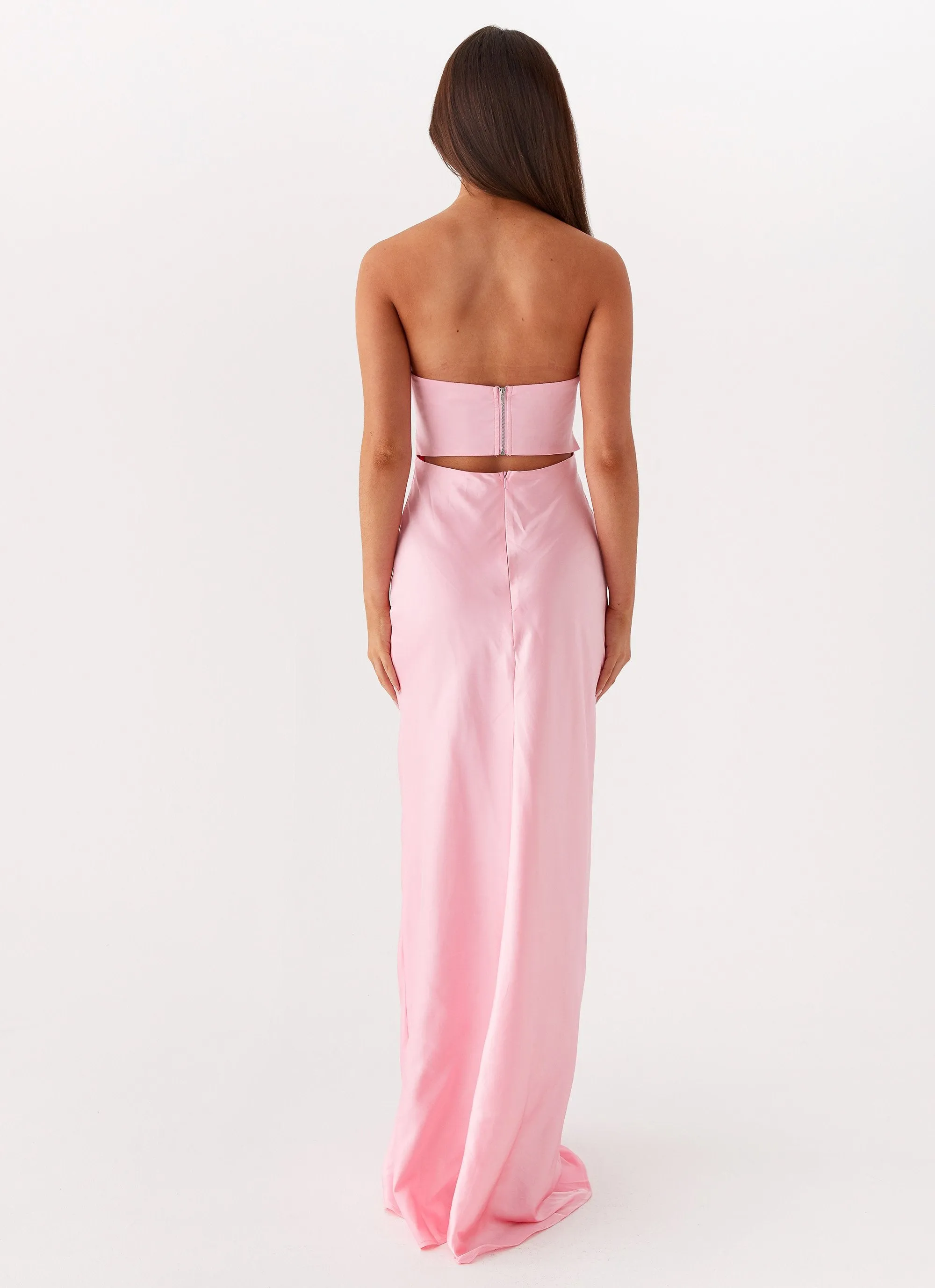 Tianna Strapless Maxi Dress - Pink