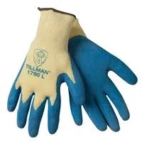 Tillman 1760 Premium Yellow/Blue Latex Dipped String Knit Gloves (1 Pair)