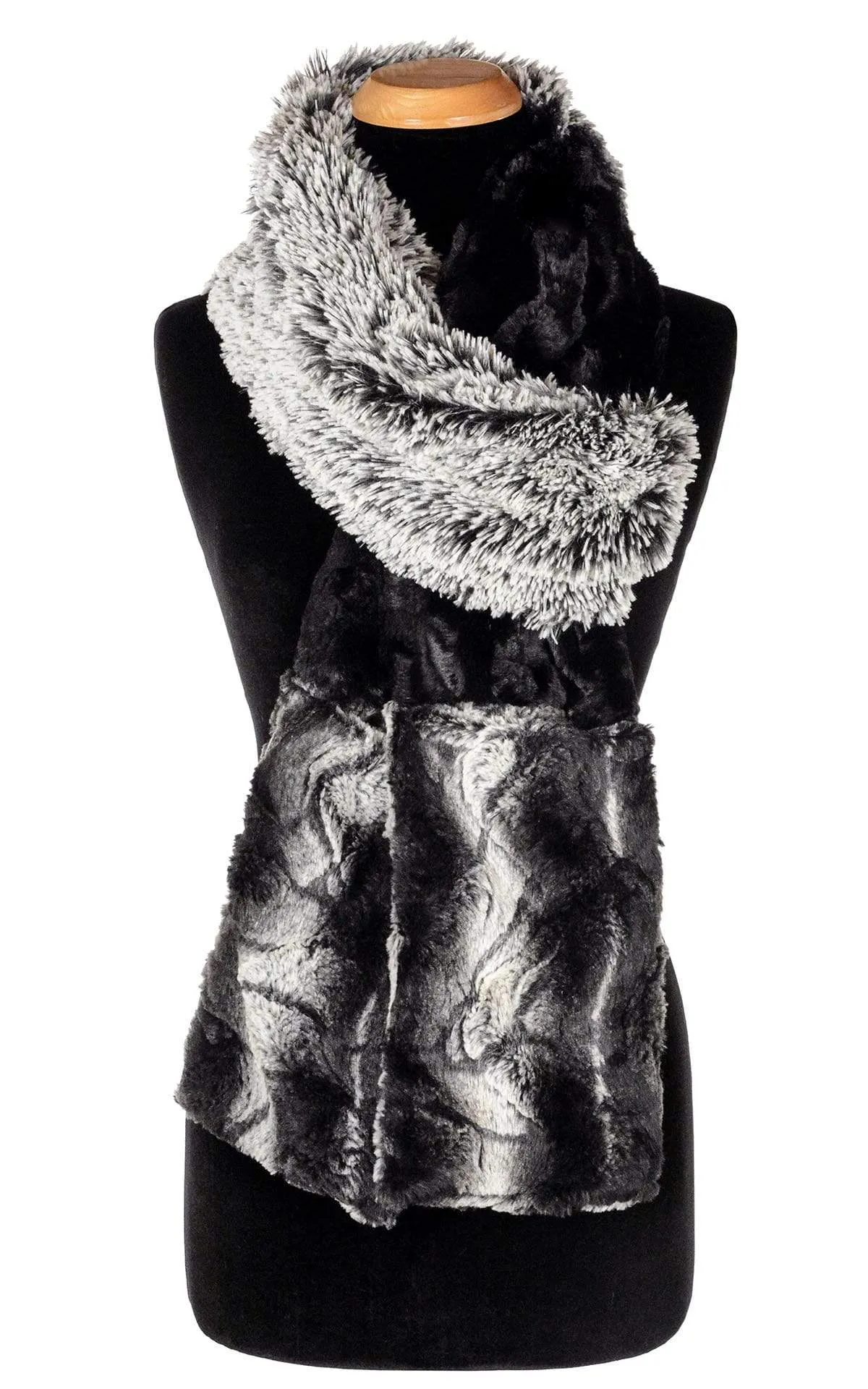 Tri-Color Scarf - Silver Tipped Fox Black / Cuddly Black  / Honey Badger (Limited Availability)