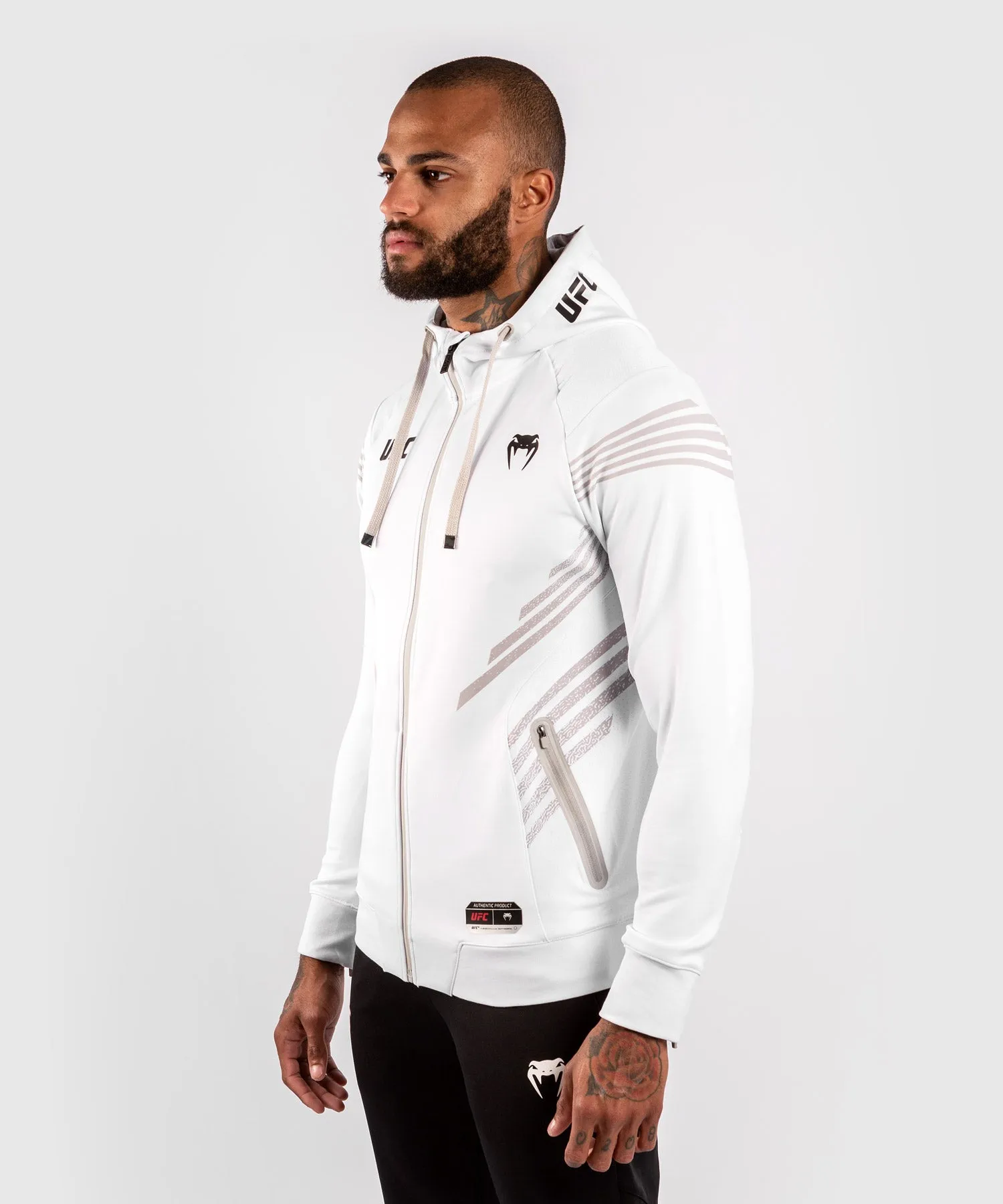 UFC Venum Authentic Fight Night Men's Walkout Hoodie - White