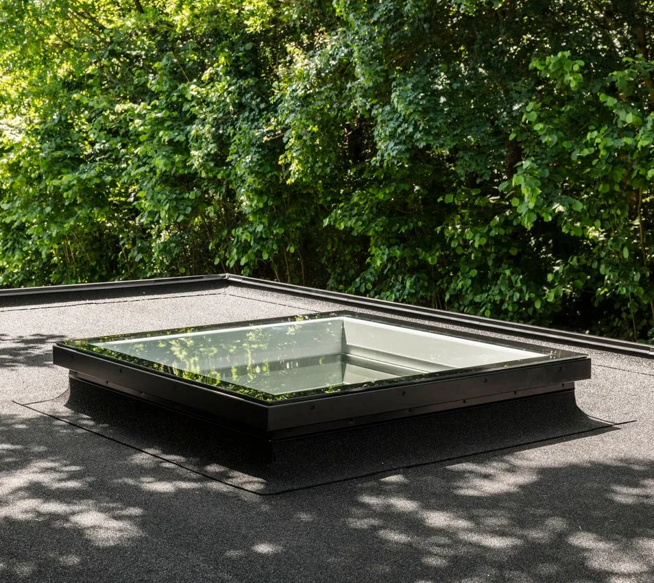 VELUX CFU 100100 S00M Fixed Flat Glass Rooflight Package 100 x 100 cm (Including CFU Triple Glazed Base & ISU Flat Glass Top Cover)