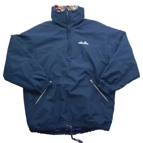 Vintage 1990s Navy Ellesse Thermore Windbreaker/Ski Jacket Large