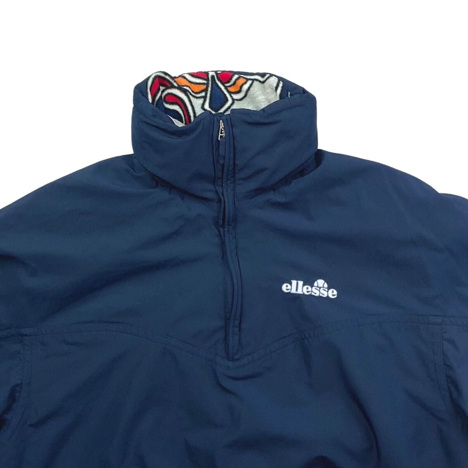 Vintage 1990s Navy Ellesse Thermore Windbreaker/Ski Jacket Large