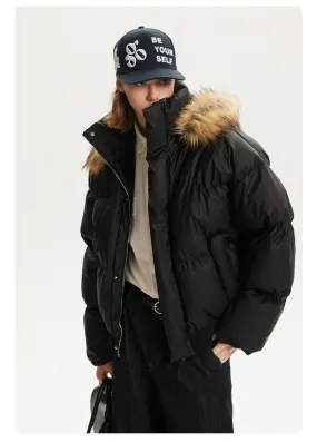 Wide Fur Collar Puffer Jacket