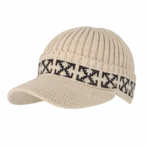 Winter Knit Visor Beanie Hat Baseball Watch Cap CRQ1102