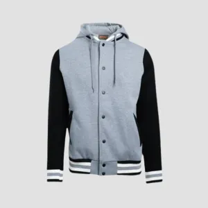 WINTER VARSITY JACKET WITH HOODIE