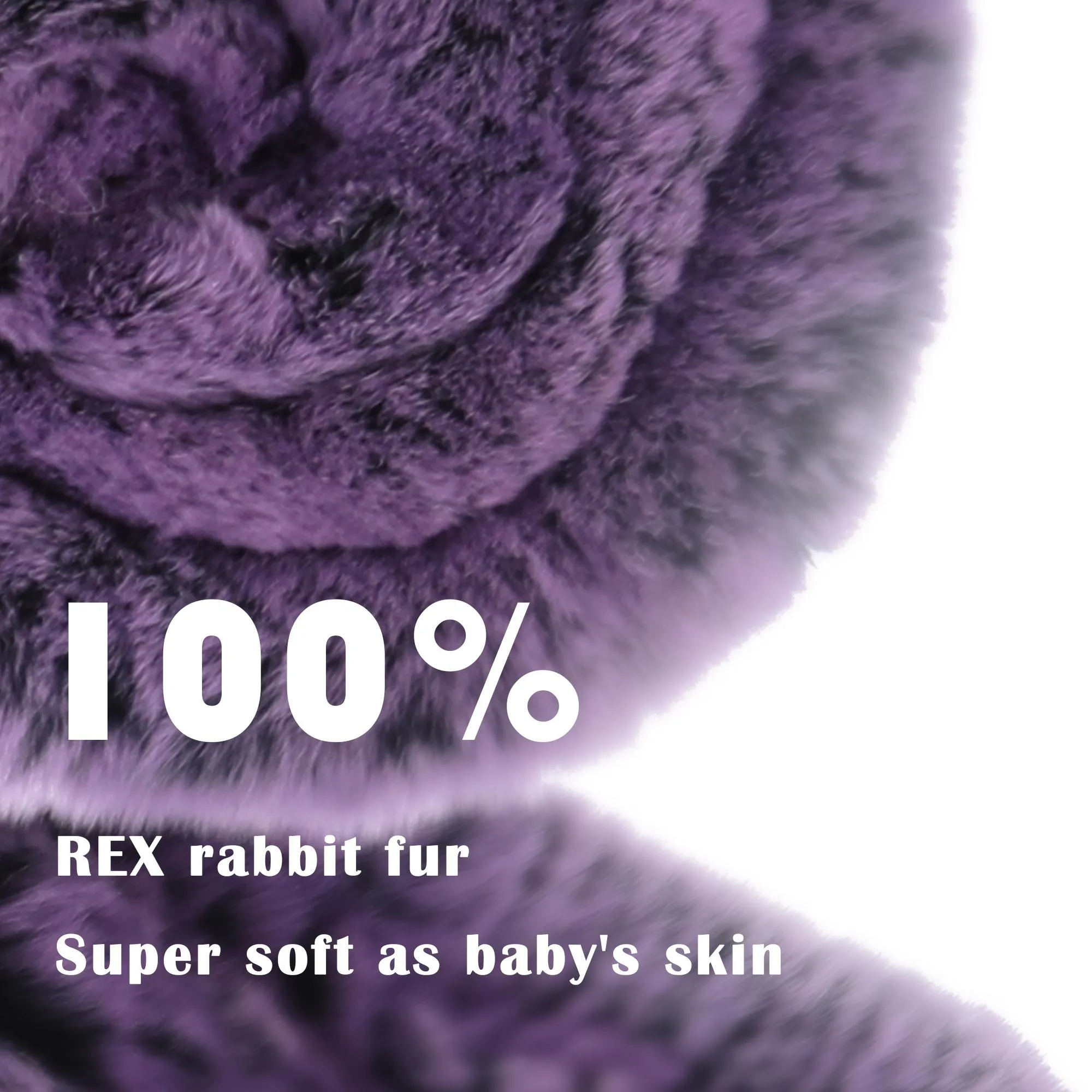 Women's Rex Rabbit Fur Scarf Ladies Winter Warm Knitted Flowers Crochet Fashion Scarf Scarves for Women Men