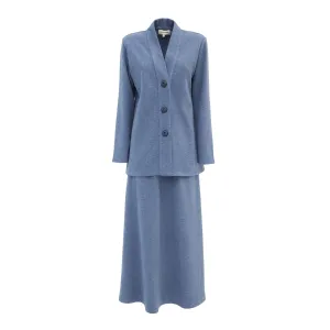 Wooly Two-Piece Suit Cardigan&Suit Pale Blue