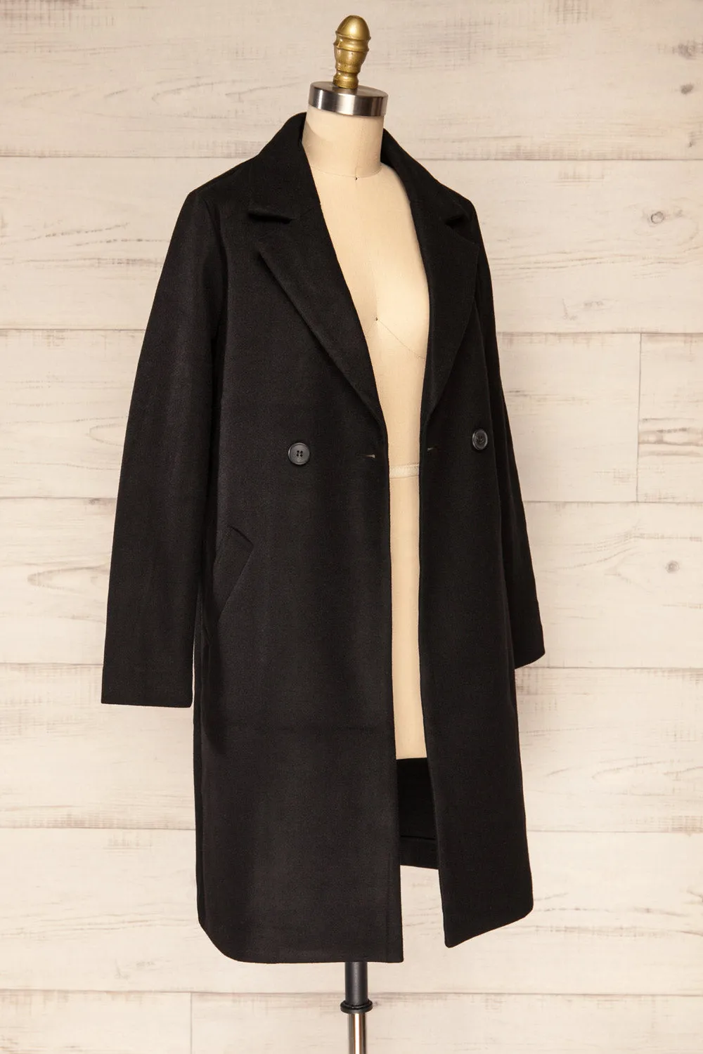 Youri Black | Buttoned Trench Coat w/ Pockets