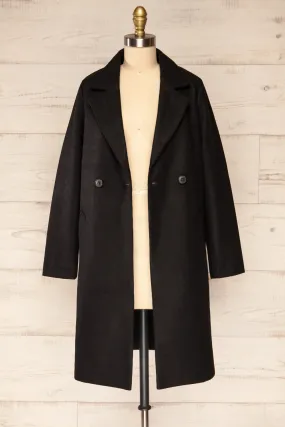 Youri Black | Buttoned Trench Coat w/ Pockets