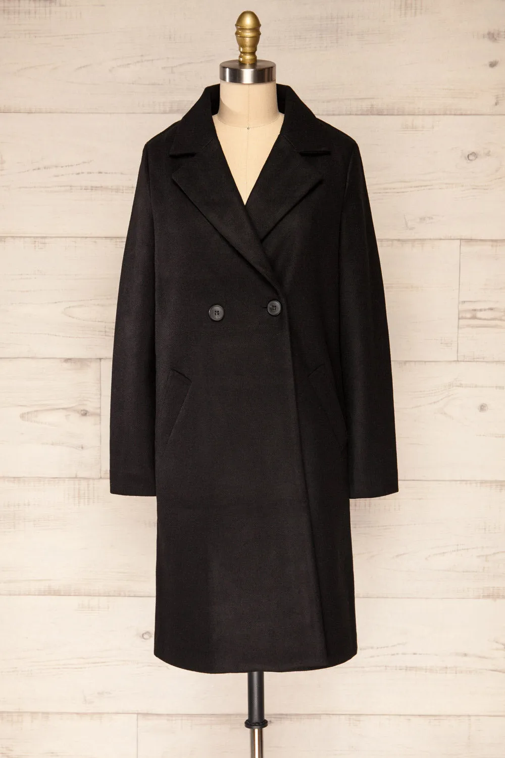 Youri Black | Buttoned Trench Coat w/ Pockets